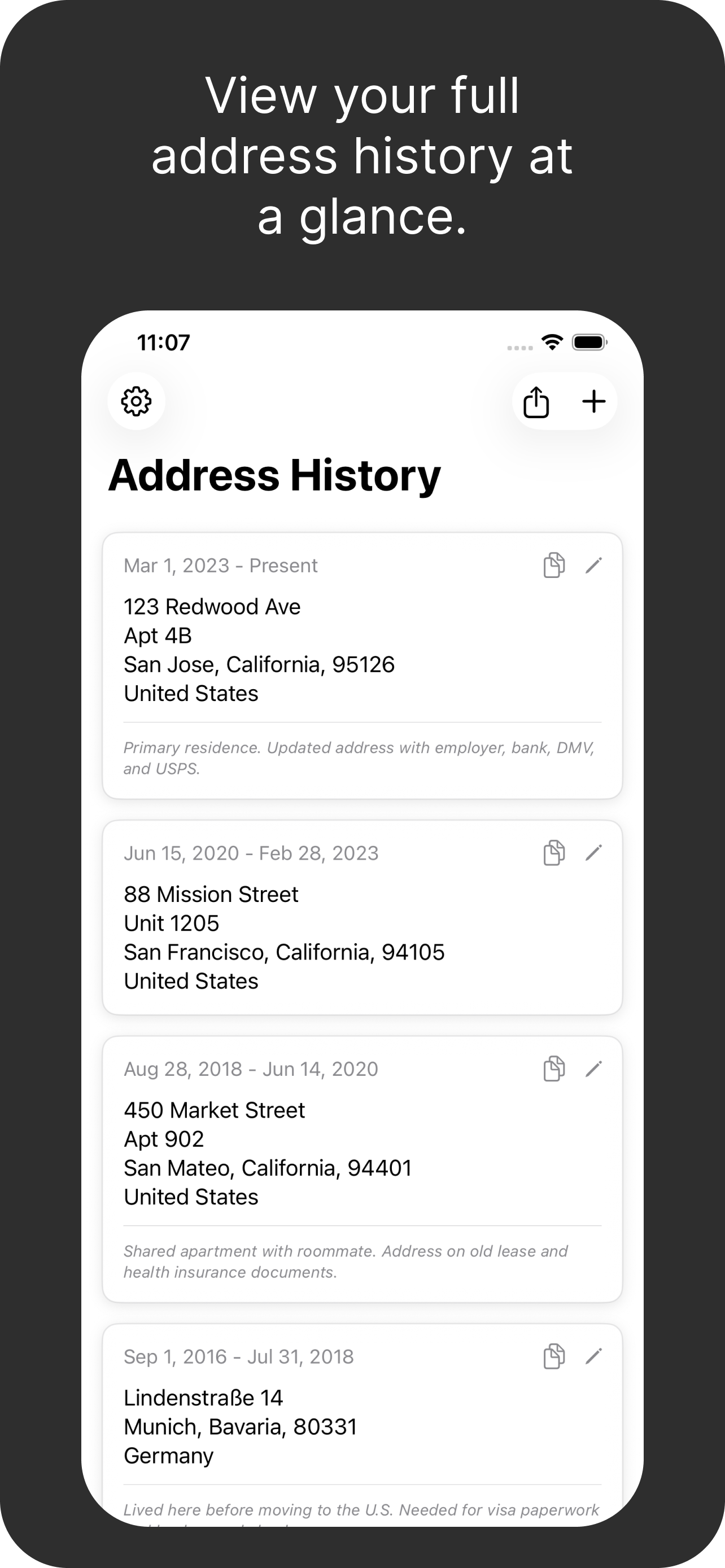 Address. Log In Address Log - Keep your address history accurate and ready